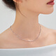 Lukfook Jewelry platinum 950 turned cylindrical spliced round beads platinum necklace plain chain Price G07TBPN0020 40cm-8.91g (including labor cost 927 yuan)