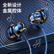 Metal wired semi-in-ear headphones digital type-c flat head high quality heavy bass shocking convenient wire control with microphone clear voice universal mobile phone earplugs white 3.5mm round head