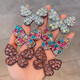 Children's butterfly rhinestone hairpin headdress Korean style girls side bangs broken hair bb clip baby hairpin princess headdress 8 color butterflies
