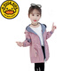 
G.DUCKKIDS girls' jacket mid-length spring and autumn 2025 new Korean version of children's women's fashionable thick windbreaker medium-large children's thick top waist rope windbreaker pink 130 recommended height 120CM