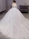 Orihime Hochzeitskleid 2025 neuer Stil des Brauttemperaments, Vollland-Haupthandschuhe dicke Arme Einschuldes Schwanz-Hochzeitskleid Prinzessinstil, Volllandstil + Rock + Schleier 3xl Größe mehr als 130 Jin [Jin gleich 0,5 kg]