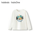 Balabala children's long-sleeved T-shirt boys and girls 2025 autumn wear big children's inner quick-drying top 208325100202