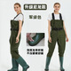 Imported from Japan and Germany, one-piece waders, thickened half-length rain pants with rain boots, men's reservoir fishing leather fork waterproof pants, military green PVC, lightweight and waterproof 42 (according to usual shoe size)