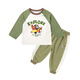 
Dudu Home Children's Autumn Long Sleeve Set Boys Spring and Autumn Casual Two-Piece Set Girls Breathable Tops Long Trousers Camping Style Autumn Clothes Charcoal Gray 100