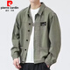 Pierre Cardin Jacket Spring y Autumn 2025 Camisa nueva Lapa de la chaqueta de trabajo para hombres Autumn Men's Tell Autumn Chaqueta Top Versión K12806 Gray 3xl Recomendado 155-168Jin [Jin equivale a 0.5 kg]