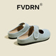 Luxury style Birken half-slippers for women lazy people pedal 2025 summer new thick sole high-rise Velcro casual Baotou sandals HCS-828-2 blue 38