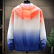 Veste de couleur dégradé pour hommes de crème solaire pour hommes de style coréen vêtements pour la crème solaire pour l'été