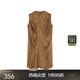 JNBY/Jiangnan cloth spring and summer dress for women with loose sleeveless splicing casual elegant skirt 5N6G13590 263/British khaki XL