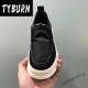Tyburn Yibo Yuntian Herrenschuhe im Sommer Neue Stil der Herren weicher einziger trendiger Brettschuhe modische und vielseitige Sportarten lässige Schuhe schwarz [1105] 39
