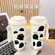 Haowangde Ghost Peripheral Water Cup Thermos Strohhalm Männer und Frauen hochwertiger Sport mit großer Kapazitätsbecher Water Cup Caffe BXAB13791 Ghost 520 ml Single Cup [316 Edelstahl-Innenliner]