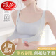 浪莎（LangSha）2025前扣侧收副乳内衣女大胸显小胸夏季兔耳朵胸罩聚拢防下垂文胸 月光白 M