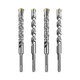 HUHAO tungsten steel alloy cross electric hammer impact drill bit lengthened through the wall to drill reinforced concrete rotary head square handle four pits