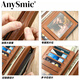 Anysmic High-End Light Luxury Brand-Tasche Herrenbeutel High-End Retro Herren Brieftasche vielseitiges Cowhide Langes Lederkarten Brieftasche Brieftasche schwarz 19.5*10