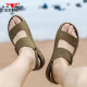 Bull Family Sandals Sandals Herren 2025 Sommer Neue Zwei-Wear-Hausschuhe Herren Beachschuhe Outdoor nicht rutschernde atmungsaktive weiche alleinige Freizeitschuhe Herren Khaki [GN12510z089] 41 (Sportgröße)