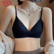 LangSha (LangSha) underwear for women with small breasts gathered to make them look thin without steel rings, triangle cup bra French sexy lace bra without empty cup, black. Single piece underwear 70A 32 [no steel rings. light gathered to make them]
