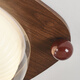 
French old-fashioned bedroom lamp walnut grain glass ceiling lamp American retro eye protection round room master bedroom lamp 3883A model 58cm