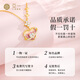 亚一珠宝吊坠爱心项链925银轻奢设计感毛衣链锁骨链女七夕情人节礼物 粉色爱心环绕项链/约3.8g