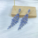 Yixiang Tanzanite Banquet S925 Silver Luxurious Gemstone Tanzanite Earrings Temperament European and American Evening Makeup Earrings Tanzanite Banquet S925 Silver Luxury
