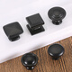 Mekejera Hand cabinet door drawer shoe cabinet wardrobe cabinet sliding door handle cabinet accessories black furniture small handle J-96MM-9898 aluminum alloy