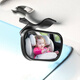 Yusenyi Baby Viewing Spiegel im Auto, Kinderrückspiegel Babyauto -Rücksitz Rückspiegel Hilfspiegel Weitwinkel gebogener Spiegel Mini -Clip + Saugnäpftyp