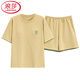 Langsha Light Luxury Pyjamas für Frauen im Sommer Baumwolle kurzärmelige Shorts Einfacher lässiger Baumwollstil für Outdoor-Kleidung Z9856 M 80-100jin [Jin entspricht 0,5 kg]