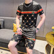 皮尔卡丹（pierre cardin）轻奢欧货潮牌冰丝短袖t恤短裤男套装夏季2025新款休闲百搭两件套 829白色套装 M 85-100斤