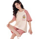 Xushansi new pajamas for women in summer cute shorts and shorts plus size Internet celebrity style wear pullover summer suit home clothes 679 green dinosaur M Recommended 80-90Jin [Jin equals 0.5 kg]