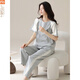 Modal Pyjamas für Frauen im Sommer 2025 Neue Kurzärärmelhosen koreanischer Stil zum Tragen von Cartoon-Heimkleidung Y9717 m (Empfohlen 75-95jin [Jin gleich 0,5 kg])