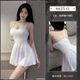 Feimushuang Skating Silk Sexy Sexy Sexy Simple подвесная юбка 6625 Сексуальная выставленная канавка Большой размер ночной рубашки 20/упаковки с одинаковым размером серо