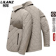 Lilang Autumn and Winter Light Cotton Men's Warm Jacket Business Casual Diamond Lapel Fashion Jacket Blue XL 180/96A (recommended 145-160 Jin Jin equals 0.5 kg)