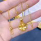Qianjun Lao Fenghuang 999 Vietnamese sand gold four-leaf flower necklace has fashionable temperament, design, is hypoallergenic and does not fade for a long time. Lucky four-leaf flower necklace 3.4 Lao Fengxiang quality