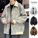 YISHion jacket men's spring and autumn 2025 new jacket trendy brand thin tops for young people with handsome casual workwear K15831 turmeric M