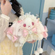 Xingxi crossbody bag Lolita rabbit plush shoulder bag girl cute children's bag soft girl cartoon doll backpack gift pink rabbit