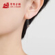 Yuanyangjinlou PT950 platinum round beads earrings platinum earrings fashionable versatile holiday birthday gift for girlfriend and wife about 1g