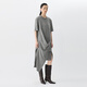
JNBY [Same Model in Shopping Mall] 25 summer new dress A-shaped short-sleeved round neck 5P6G12350 072/Medium miscellaneous gray XS