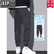 Jeep (JEEP) American authentic summer thin casual pants for men's American fashion brand foot work pants 2025 new loose gray official flagship 9859 green M