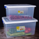 Huobet Gran caja de recién manteniendo caja rectangular Rectangular Registrador comercial de gran capacidad de gran capacidad con caja de almacenamiento de tapa 9902 Modelo sellado: 46*32*14.5cm
