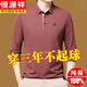 Hengyuanxiang Herren-Langarm-T-Shirt Pure Cotton Spring und Herbst neues Revers-Polo-Hemd mit mittlerem Alter Casual Top Base Hemd 9918 Gray M 90-120jin [Jin entspricht 0,5 kg]