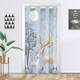 Yonghuans neuer Stil, ohne Tür Vorhang Trennungsvorhang abdecken winddichtes Stoff Schlafzimmer moderne Heimatküche Küche Badezimmer Vorhang CL6231 Blumen- und Vogelbild Teleskopstange 1 Stück Stange 75-115 cm-Curtain Breite 150*270c