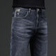 Cool Jeans's Men's Ship Straight 2025 Новые бизнес-эластичные повседневные брюки Весна и осенние износостойкие громкие брюки 9930 Черные и серые 31
