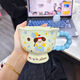 Cute cartoon ins mug, high-looking mug, ceramic couple water cup, birthday gift for girls, souvenir, blue cute puppy, single cup