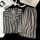 Arctic Velvet Herren Pyjamas 2025 Neue Wolken Sommer Striped Casual Home Clothing Set Dünner Sommer Kurzärärmelte Pyjama Männer 12529 L Empfohlen 100-130jin [Jin ist 0,5 kg]