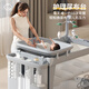 Taimei Gao One-Click Folding Crib 0-6 Jahre Multifunktions-Spleißen mit großem Bett Baby Mobile Cradle Bett Neugeborenes Shakel Cradle Cradle Grey (Windel Tisch + Rassel + Moskitonetz + Aufbewahrungstasche)