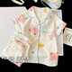 Balabala Children's Pyjamas Summer Summer à manches courte à manches coton Cotton Style Girls 2025 NOUVEAU ÉTÉ COMPRISES MIGUES MIGLE HOME SET F757 # SEAT SIGNE CHEPS COURTS + Shorts 100 L Taille Hauteur 160-165 cm Poids-115