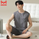 Catman (Miiow) Pajamas de hombres de algodón puro, pantalones cortos de chaleco de verano, ropa para el hogar de talla grande se puede usar fuera de 2025 Nuevo estilo OM13657# L