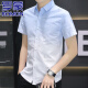 罗蒙（ROMON）高端冰丝凉感短袖衬衫男士2025夏季款休闲半袖方领免烫衬衣男 844绿色 XL