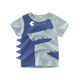 TTPMER SUMME BOY T-shirt à manches courtes Coton Carton Dinosaur Design Ins Style 9716 Military Blue 100