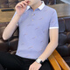 Muji com Mujis selbe Sommer-Herren-Revers-Kurzärmer-T-Shirt Trendy Casual Herren-Hemd mittleren Alters mittleren Alters mit halbem Ärmeln.