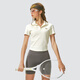 
Instant Shanye Monterest retro 7A antibacterial tennis sports polo shirt solid color slim short-sleeved women's style gardenia white S (WS)