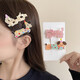 Cute Cartoon Party Puppy Cat Hair Clip Women's Side Broken Hair Bangs Clip Children's Duckbill Clip Headwear Hair Clip 01 Complete Set of 5 Pack